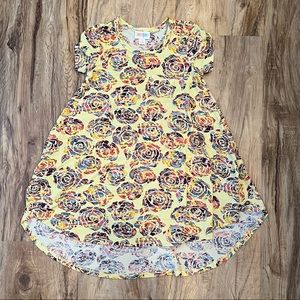 Brightly colored rose patterned LuLaRoe Scarlett size 4